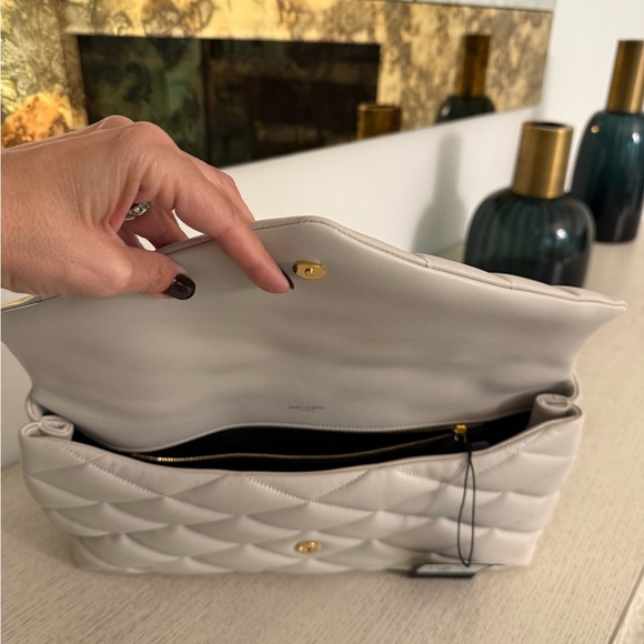 Saint Laurent Quilted Ivory Clutch - Picture 3 of 7
